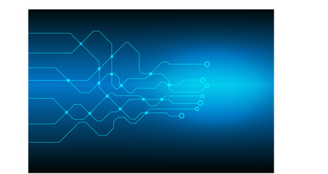 blue circuit board sci fi technology concept vector image