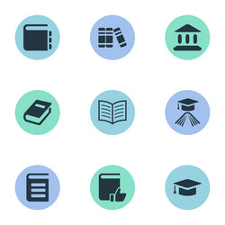 set of simple reading icons vector image
