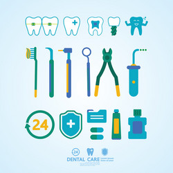 Dental care creative concept vector