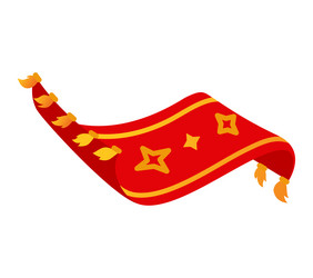 Arabic carpet icon flat of Royalty Free Vector Image