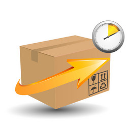 time delivery services concept vector