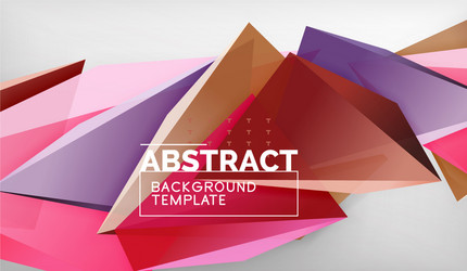 3d geometric triangular shapes abstract background vector