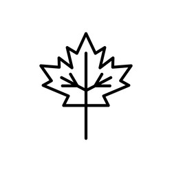 Maple leaf icon isolated on white background Vector Image
