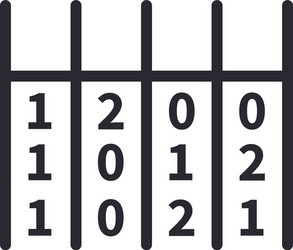 options list with numbers line style icon vector image