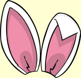 pink bunny ears vector