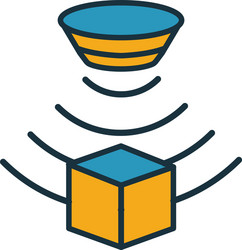 proximity sensor icon simple element from sensors vector image