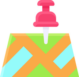 pushpin on map icon location and navigation vector image