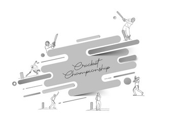 abstract colorful pattern with batsman and bowler vector image
