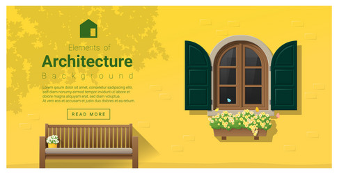 elements of architecture window background 14 vector image