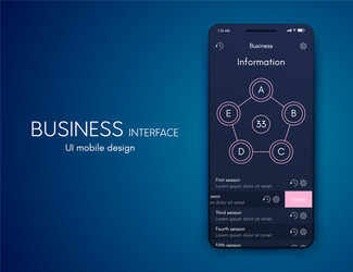 mobile application interface ui design stock vector image