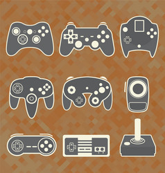 Retro Game Controllers Collection vector image