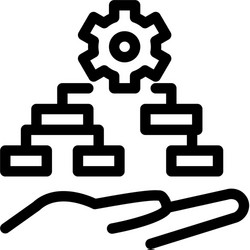 settings algorithm icon outline vector image