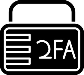 two-factor authentication icon vector image