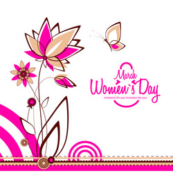 March 8 greeting card background for womans day vector