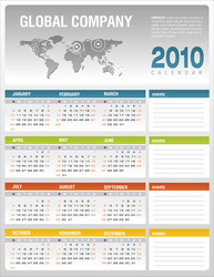 calendar 2010 vector