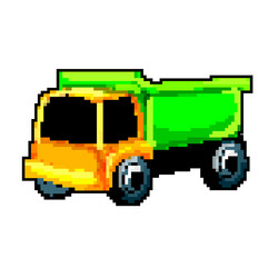 car sand toy game pixel art vector