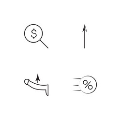 commerce linear icons set simple outline vector image