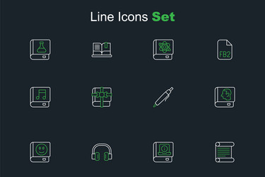 set line decree parchment scroll user manual vector image