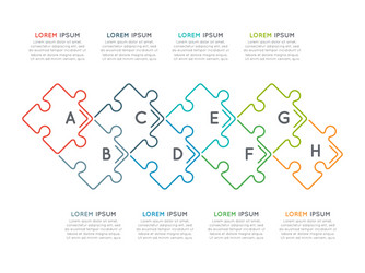 Thin line business infographic template vector