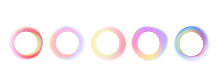 gradient circle frame abstract fluid color round vector image