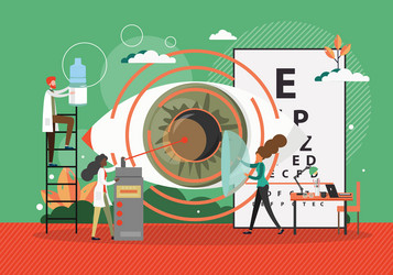 Lasik operation concept eye vector