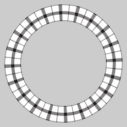 Round frame vintage pattern design template vector