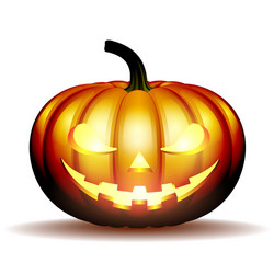 Scary jack halloween pumpkin vector