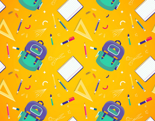 back to school seamless pattern vector