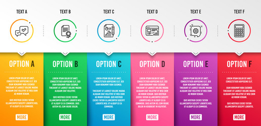 Certificate web report and document icons vector