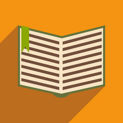 flat with shadow icon and mobile application open vector image