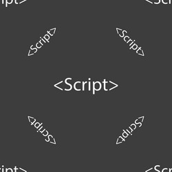 Script sign icon javascript code symbol seamless vector