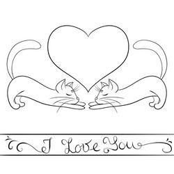 Two Cats Doodle Vector Images Over 400