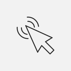 Click icon cursor sign clicking arrow mouse vector