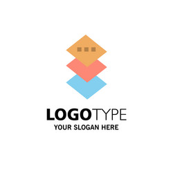 Design plane square business logo template flat vector