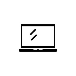 laptop computer notebook or netbook solid flat vector image
