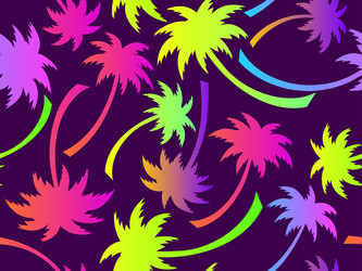 palm trees seamless pattern colorful gradient vector image