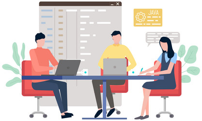 programmer engineering and coding set vector image