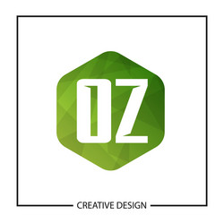Initial letter oz logo template design Royalty Free Vector