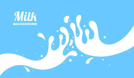 Milk splash banner dairy splashes white creamy vector