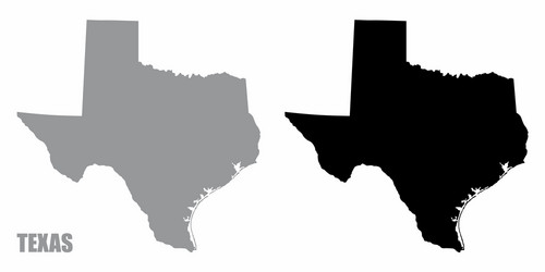 texas silhouette maps vector