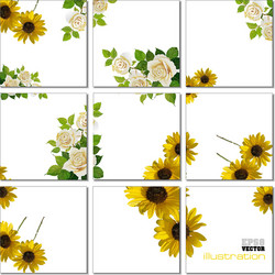 Geometrical mosaic pattern with flower image vector