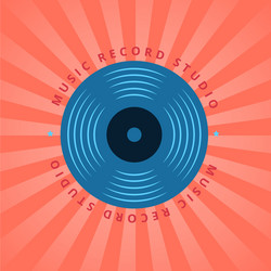 Sound record studio vinyl music shop club vector