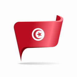 Tunisian Flag Map Pointer vector image