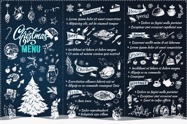 Christmas Chalk Menu Board vector