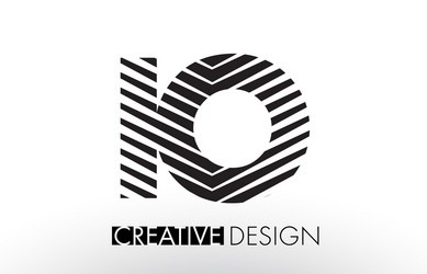 Io i o logo letters with red and black colors Vector Image