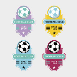 Set of soccer football badge vector