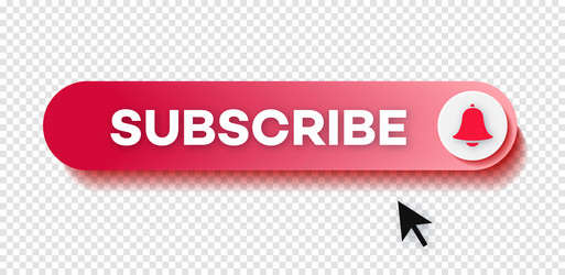 subscribe button gradient style red color vector image