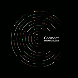 data flow technology network connection abstract vector image
