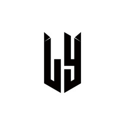 Yl logo monogram with pillar shape designs Vector Image