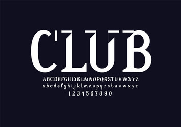 Modern Slab Serif Font with Shadow vector